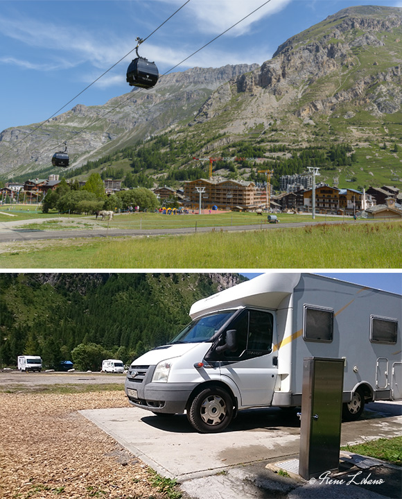 1) Val de Isére - 2) Área autocaravanas