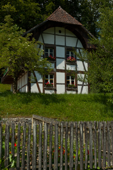 Una de las casas del museo Ballenberg