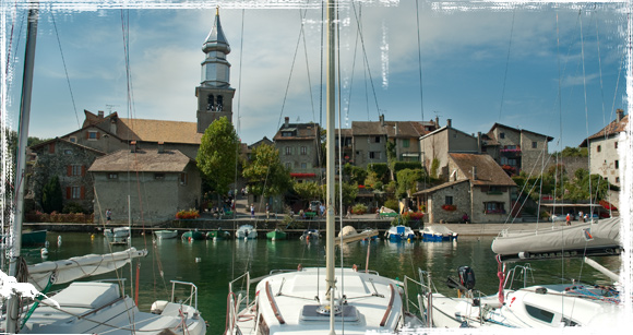 Vistas de Yvoire desde el puerto