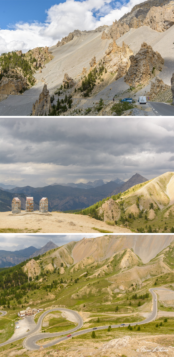 1) Pedregales de la Casse Dèserte - 2) Col d´Izoard - 3) Refugio Napoleón