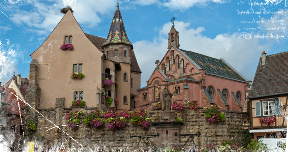 Iglesia y palacio del papa San León IX en Eguisheim