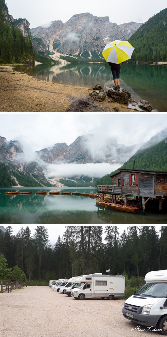 Lago Braies y parking